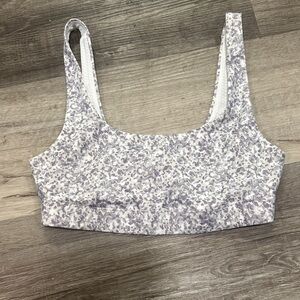 Vuori Lilac Floral Scoop Bralette